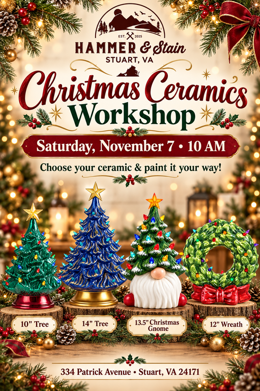11/07/26 Holiday Ceramic Social - Pick Your Project 10am