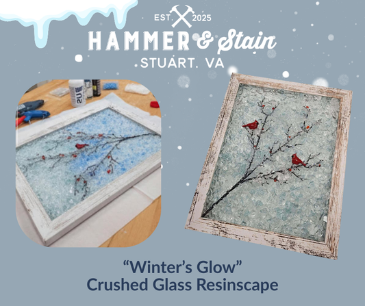 01/24/26 "Winter's Glow" Crushed Glass Resinscape at Spencer-Penn 11:00AM